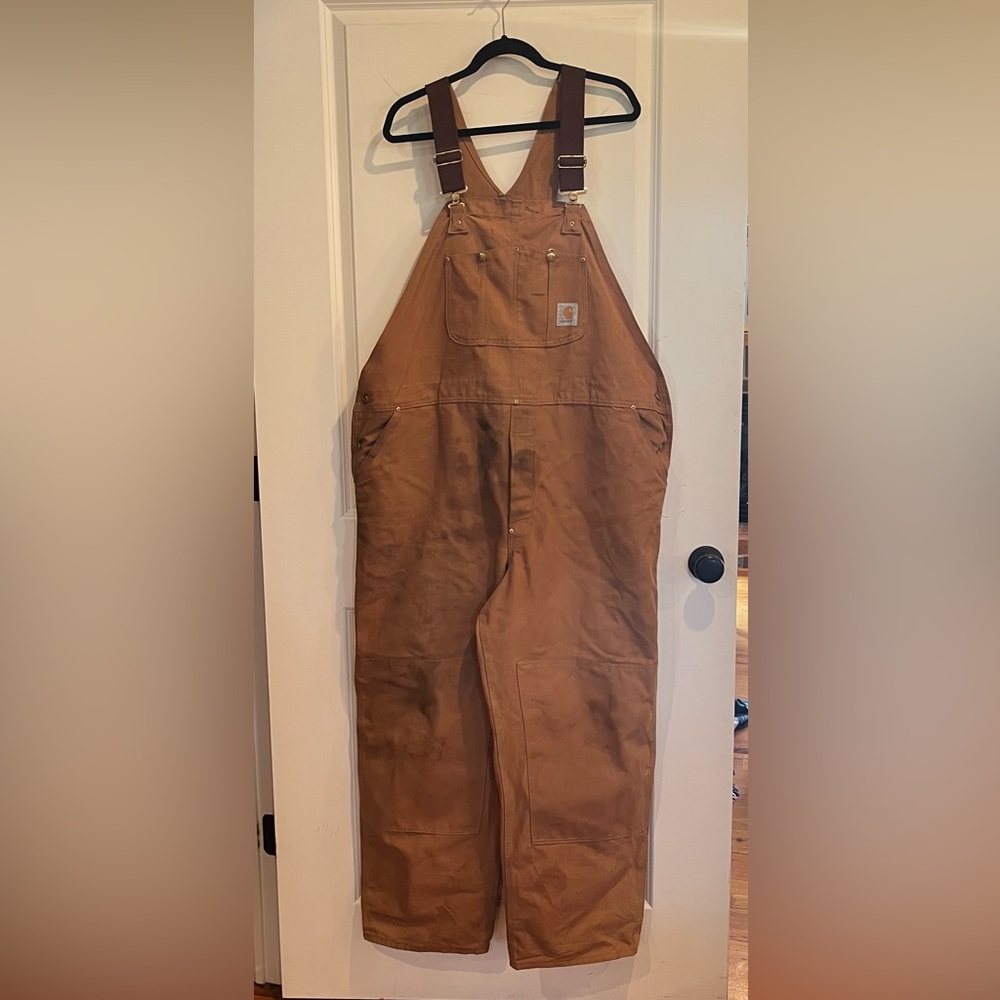 Vintage carhartt bibs double knee